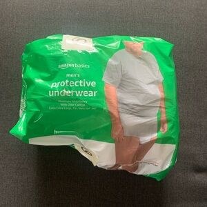 Opened Package W/ Less Amazon Basics Incontinence Men’s Protective Underwear NWT